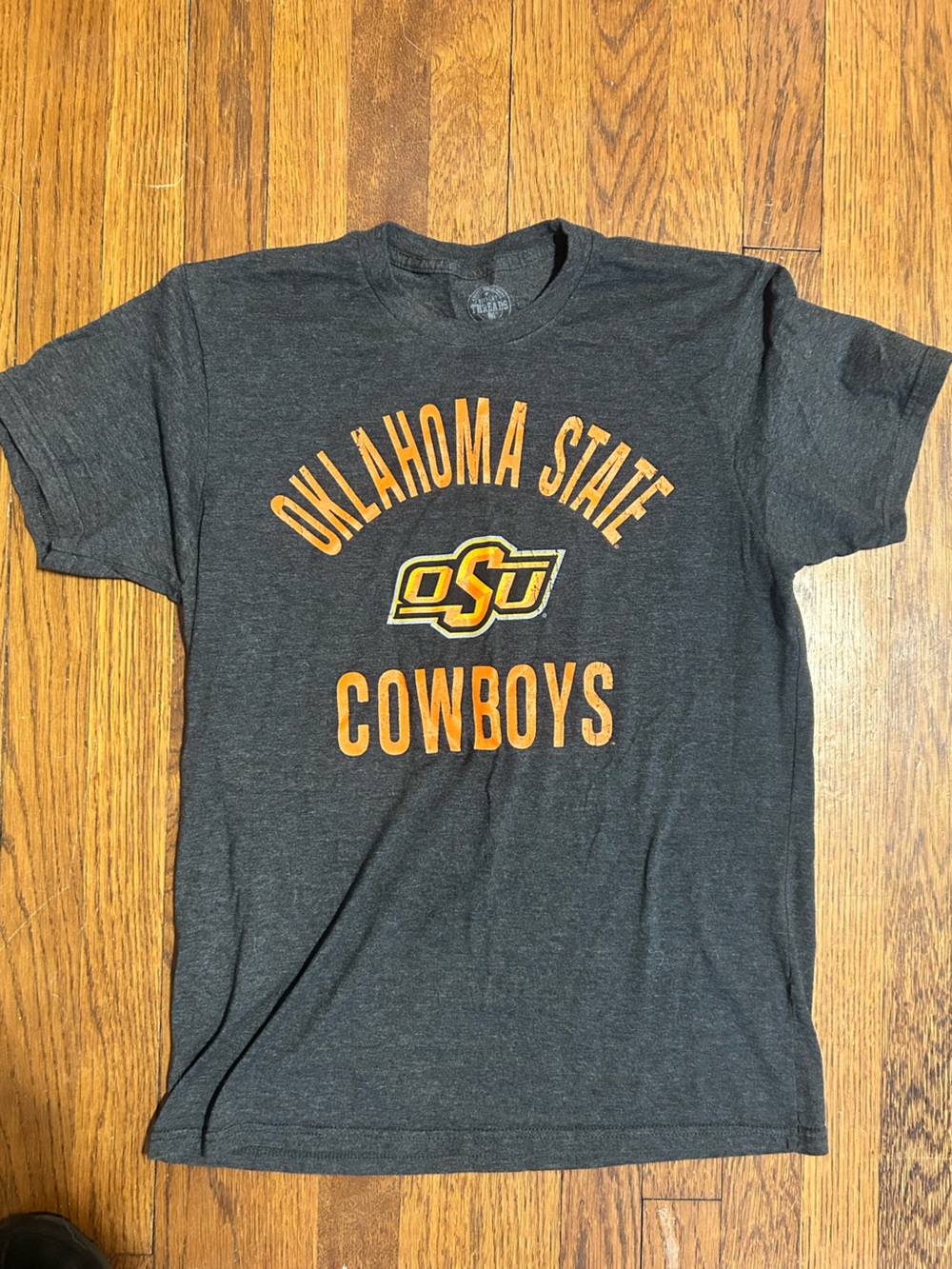 Rivalry Threads Oklahoma State Cowboys Charcoal Tee with Orange Logo